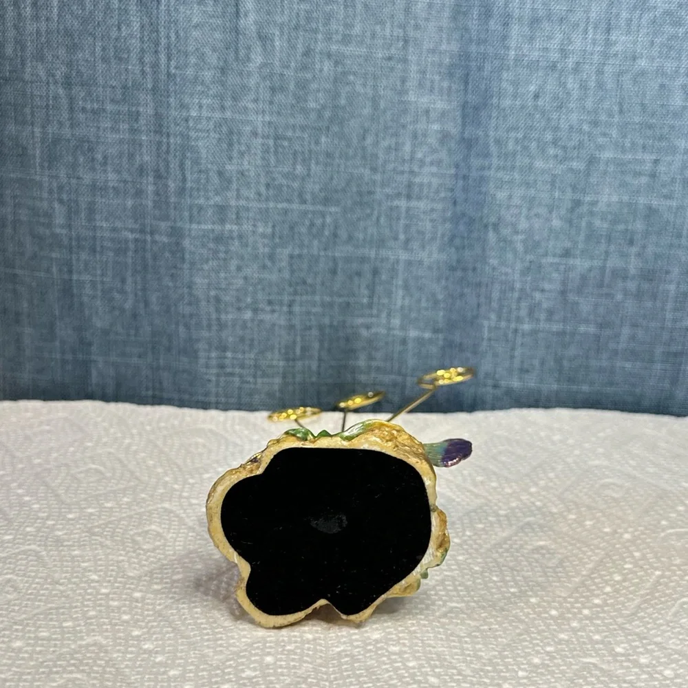 Enameled Fish With Coral Metal Figurine / Photo / Receipe /‎ Note Card Holder